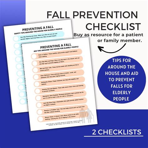 Falls Prevention Checklist Safety Around The House For Elderly People Seniors Health Patient