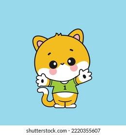 Cute Orange Cat Cartoon Vector Stock Vector Royalty Free