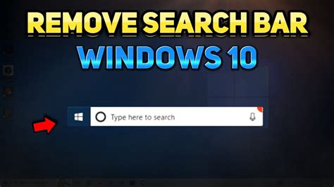 How To Remove Search Bar On Windows 10 Tutorial Youtube