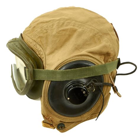 Original Us Navy Wwii Large N288s 27405 Summer Flight Helmet By Slot