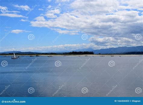 Coastal Landscape Goose Spit Park Comox Bc Stock Image Image Of