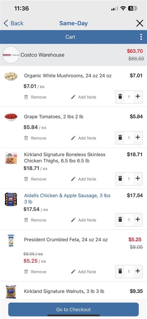 Same Day Delivery Items Cheaper Direct Through Instacart than Costco