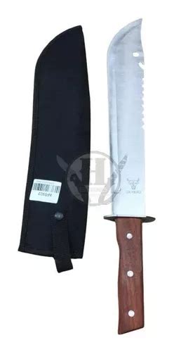 Machete Isleño Ox Head Nf5922 Inox Mango Madera Funda Caza