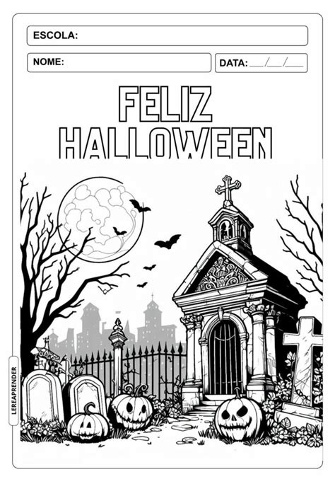 10 Desenhos de halloween assustadores para colorir