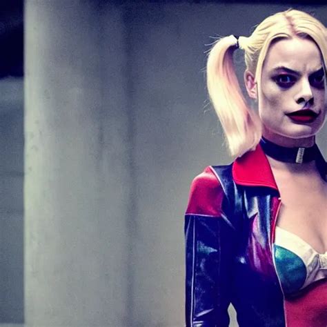 Margot Robbie As Real Life Harley Quinn Cinematic Stable Diffusion