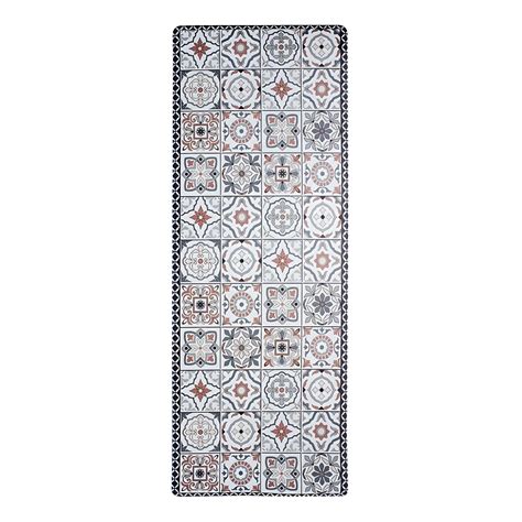 AZULEJOS VINYLE Tapis De Cuisine Carreaux Ciment Terra Cotta 45x120