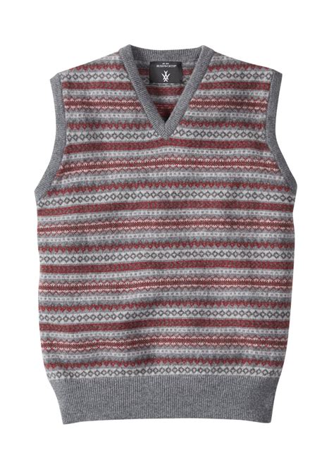 Mens Lambswool Fairisle Tank Top Knitted In Scotland