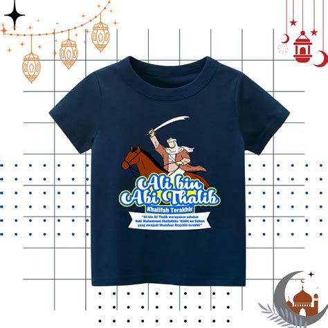 Jual Kaos Baju Anak Laki Dakwah Serial Sahabat Nabi Ali Bin Abi Thalib