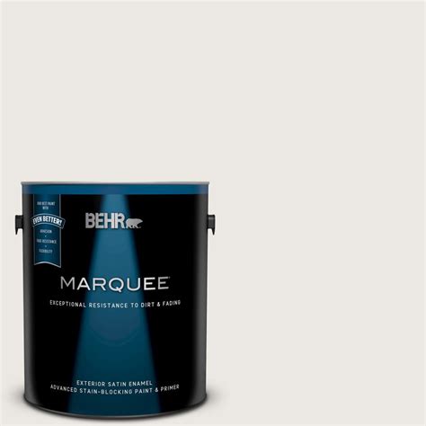 BEHR MARQUEE 1 Gal MQ3 32 Cameo White Satin Enamel Exterior Paint And