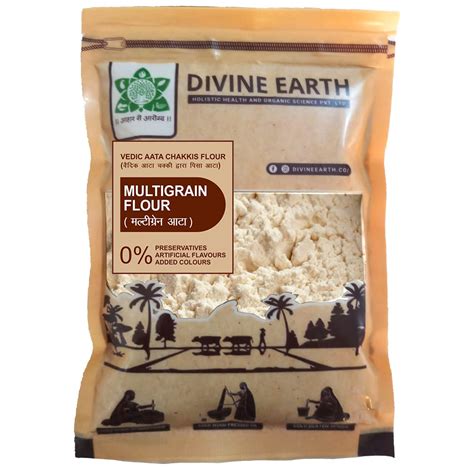 Divine Earth Multi Grain Atta Diabetic Friendly Low Gi Glycemic Index Wheat Flour With 80