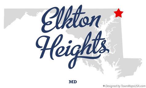 Map of Elkton Heights, MD, Maryland