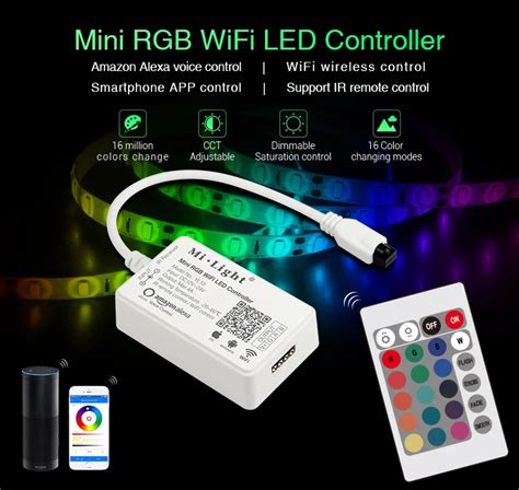 Dc V Mini Rgb Rgbw Led Wifi Remote Controller For Led Strip Light