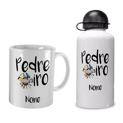 Kit Caneca Garrafinha Profiss O Pedreiro Para Presente Elo