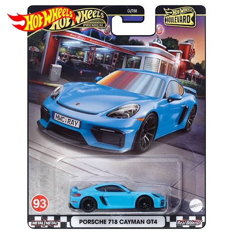 Hot Wheels Coche Bulevar Premium Para Ni Os Porsche Cayman Gt Aleaci N Fundida A