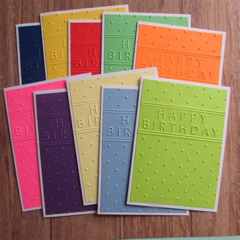 Birthday Cards 10 Embossed Happy Birthday Cards Gender Neutral Assorted