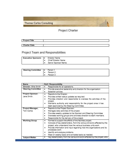 40 Project Charter Templates And Samples Excel Word Templatearchive