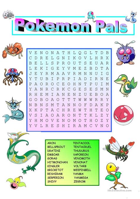 Free Printable Pokemon Activity Sheets