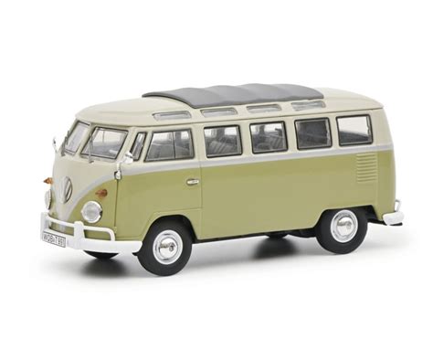 Schuco Vw T B Samba Gr N Grau Modellaut