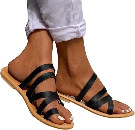 R Mische Schuhe Damen Flache Sandalen Elegante Bequeme Schlappen