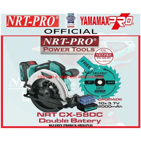 Jual NRT PRO CX58DC Circular Saw Cordless 7 Inch Baterai Gergaji