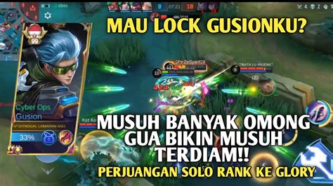 Perjuangan Solo Rank Dapet Tim Ngetroll Gameplay Gusion Bikin Musuh