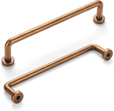 Khtumeware 10 Pack 5 Inch Hole Center Antique Brass Cabinet Pulls Vintage Cabinet Handle Kitchen