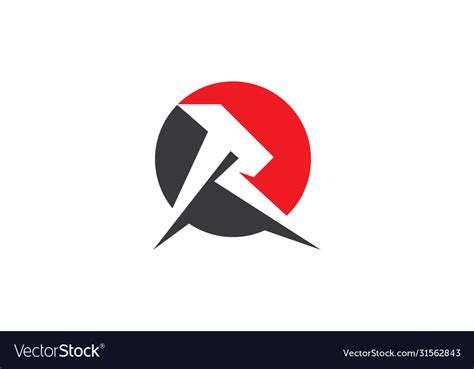 R letter lightning logo Royalty Free Vector Image