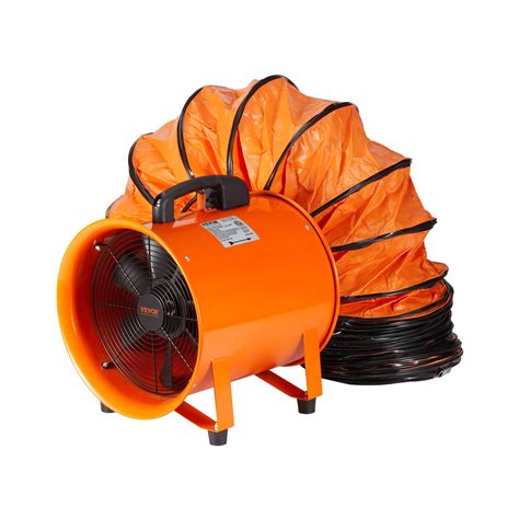 Vevor Portable Utility Blower Fan 8 Inch 195w 1070 Cfm Heavy Duty Cylinder Axial Exhaust Fan