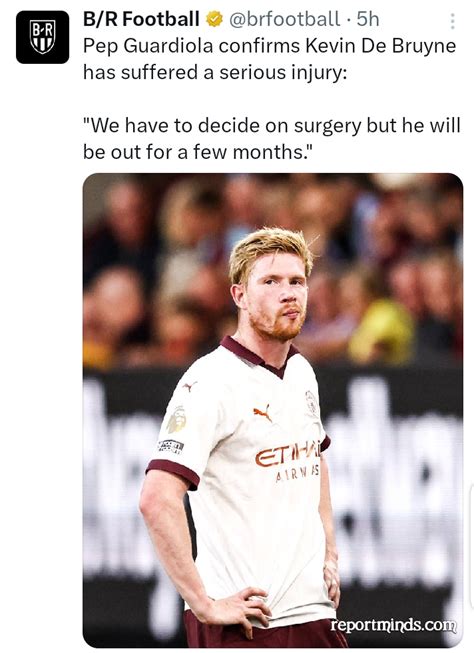 Pep Guardiola Has Confirmed That Manchester City Star Kevin De Bruyne