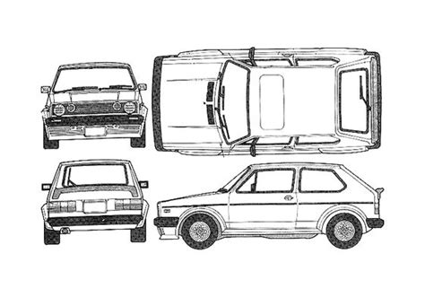 Download Drawing Volkswagen Golf I Gti Hatchback 1976 In Ai Pdf Png Svg