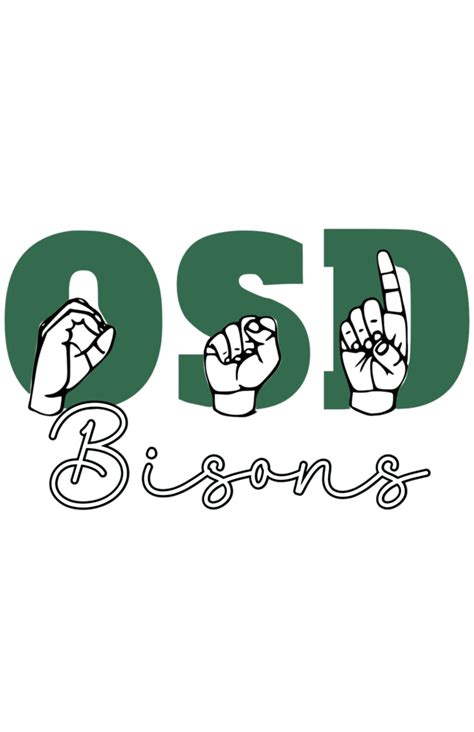 OSD Oklahoma School For The Deaf Bisons Mascot PNG Sign Language Etsy