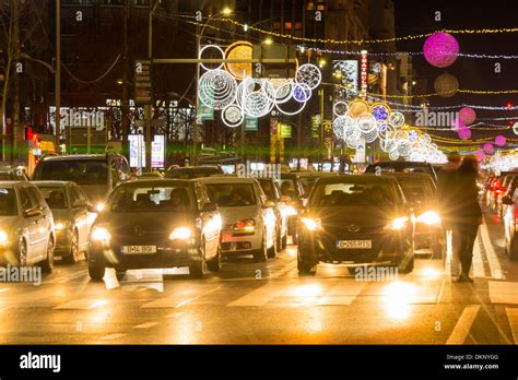 Bucharest Christmas Lights Stock Photo - Alamy