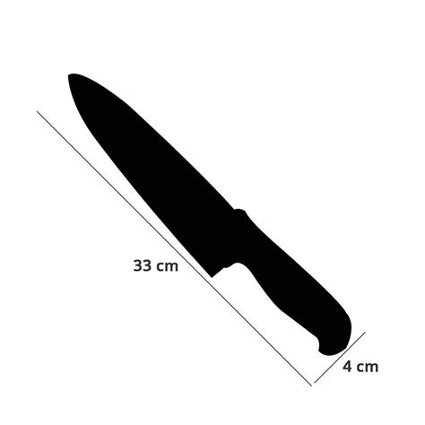 Faca Profissional Chef 8 20 Cm Cabo Branco Mundial