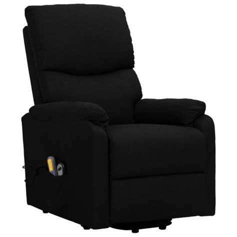 Viesurchoix Fauteuil De Massage Inclinable Noir Tissu AB329751 117197