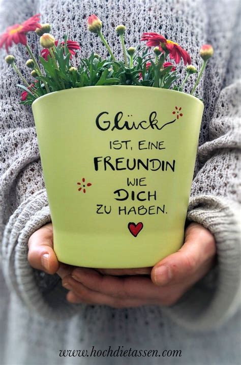 Blumentopf F R Freundin Freundin Geschenk Gl Ck Ist Eine Etsy