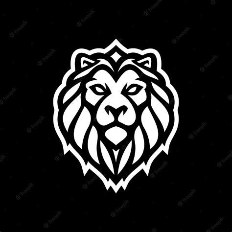 Premium Vector Line Art Lion Logo Design Lion Head Hair Mane Crest