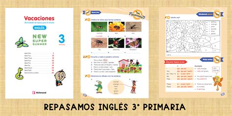 Inglés 3º Primaria Cuaderno De Actividades Repasamos En Verano