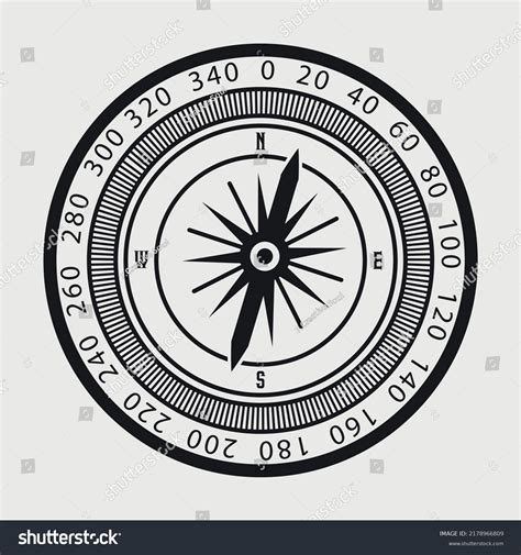 Compass Outline Svg Printable Vector Design Stock Vector Royalty Free 2178966809 Shutterstock