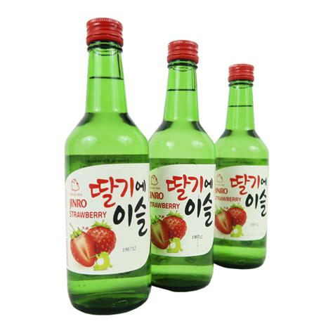 Jinro Soju Fresa 360ml 100 Puro Y Natural Asiaon Mart