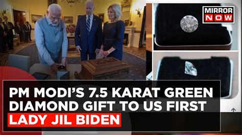 Pm Modi To Gift Eco Friendly Karat Green Diamond To Us First Lady