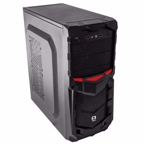 Gabinete C3 Tech Gamer Mt G50 Bk Preto E Vermelho S Fonte R 104 80