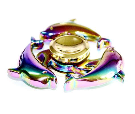 Buy Junan Metal Rainbow Fidget Spinner Edc Dolphins Hand Spinners