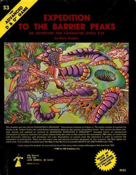 S3 Expedition To The Barrier Peaks AD D 1st Edition 1980 TSR9033