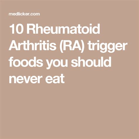 10 Rheumatoid Arthritis (RA) trigger foods you should never eat ...