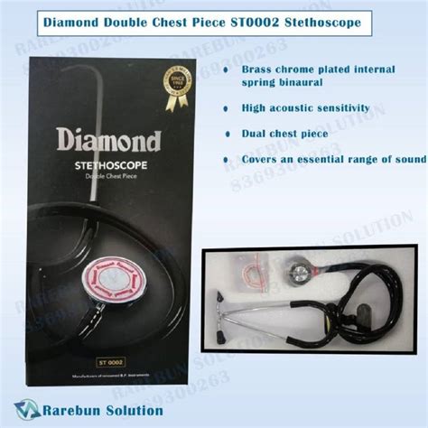 Diamond Double Chest Piece Stethoscope Polished Alloy Floating At Rs