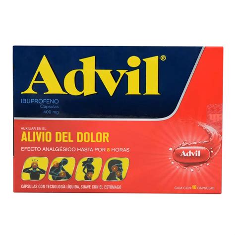 Advil Ibuprofeno 400mg 40 Cápsulas Costco México