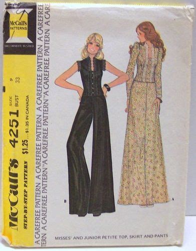 Vintage 1974 Mccalls Vintage Sewing Pattern 4251 Uncut And Factory Folded Boho Top And Maxi