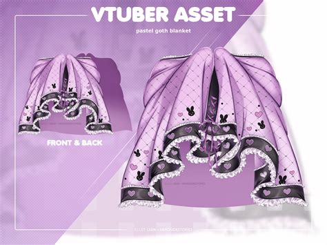 Vtuber Asset Pastel Goth Blanket Lilac Etsy