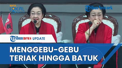 Menggebu Gebu Megawati Teriak Hingga Batuk Batuk Di Hut Pdip Ke