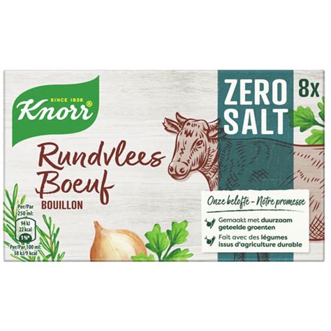 Knorr Bouillonblokjes Rundvlees Zero Salt 72g